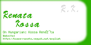 renata kossa business card